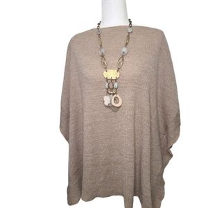 NewYork & Company Butterfly Kaftan Top W/ Necklace